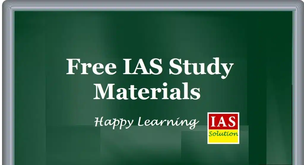 Free IAS Study Materials